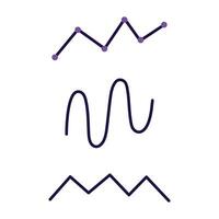 une ensemble de vecteur lignes pour diagrammes et graphiques. infographie avec Couleur graphiques et graphiques.