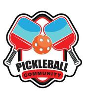 pickleball communauté logo conception vecteur