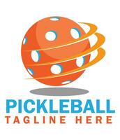 création de logo de pickleball vecteur