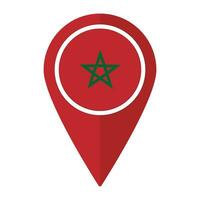 Maroc drapeau sur carte localiser icône isolé. drapeau de Maroc vecteur