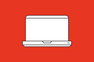 portable vecteur illustration, plat conception icône sur rouge Contexte
