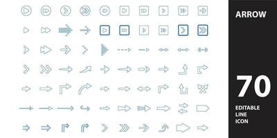 La Flèche icône pour site Internet, ui ux essentiel, symbole, présentation, graphique Ressources vecteur