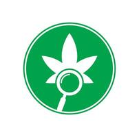 cannabis chercher logo conception vecteur modèle.