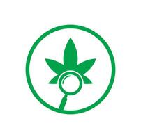 cannabis chercher logo conception vecteur modèle.