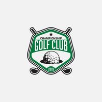 le golf logo badge et autocollant vecteur