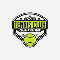 tennis logo badge et autocollant vecteur