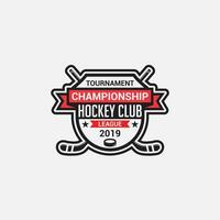 le hockey logo badge et autocollant vecteur