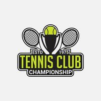 tennis logo badge et autocollant vecteur