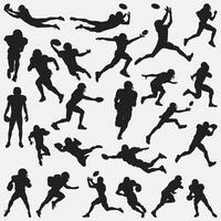 Football joueur silhouette ensemble vecteur