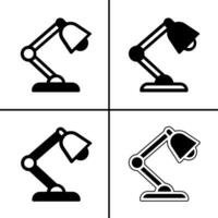 vecteur noir et blanc illustration de décoratif lampe icône pour entreprise. Stock vecteur conception.