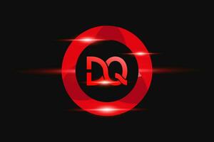 dq rouge logo conception. vecteur logo conception pour entreprise.