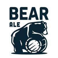 ours avec bois baril de artisanat Bière pour bar ou pab vecteur