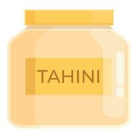 tahini crème icône dessin animé vecteur. cuisine asiatique pâte vecteur