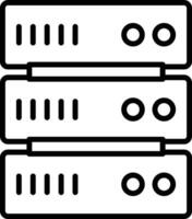 serveur contour vecteur illustration icône