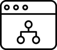 navigateur la mise en réseau contour vecteur illustration icône