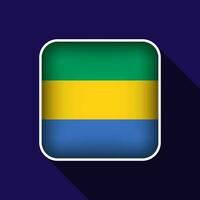 plat Gabon drapeau Contexte vecteur illustration