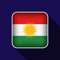 plat irakien Kurdistan drapeau Contexte vecteur illustration