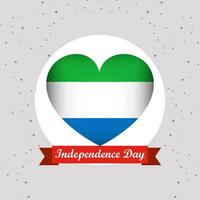 sierra leone indépendance journée avec cœur emblème conception vecteur