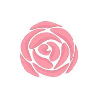 rose Rose fleur illustration. l'amour symbole et cadeau pour la Saint-Valentin journée. vecteur illustration isolé sur blanc Contexte. détaillé dessin animé élément pour vacances motifs, emballage, dessins