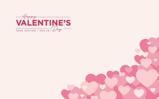 moderne Contexte de la Saint-Valentin jour, romance, cœurs, conception vecteur modèle modifiable et redimensionnable eps dix