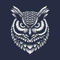 hibou diriger. vecteur illustration pour tatouage ou T-shirt conception.