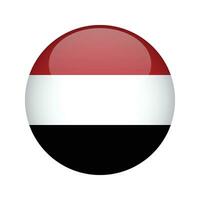 drapeau Yémen bouton. conception élément pour sites Internet, applications. vecteur illustration isolé sur blanc Contexte