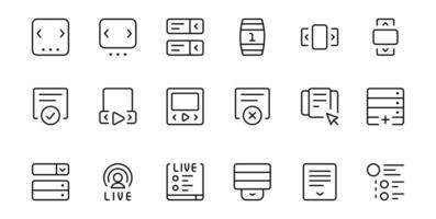 ui ux conception Icônes, la toile Icônes. ensemble de modifiable accident vasculaire cérébral Icônes. ui Composants, vecteur illustrateur. utilisable pour ui conception, la toile page, mobile application, la toile, imprimer.