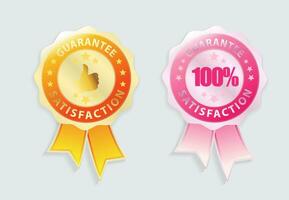 la satisfaction garantie 100 pour cent badge collection vecteur