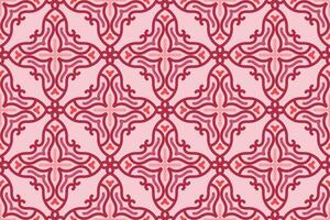 Oriental sans couture modèle avec rose couleur. adapté pour tuile, textile, arrière-plan, mur décor et autre vecteur