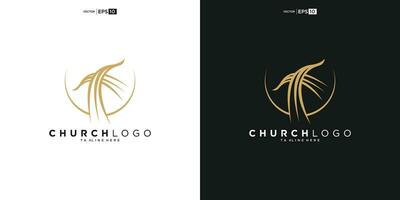 église logo conception, inspiration église logo, Christian logo symbole illustration. vecteur