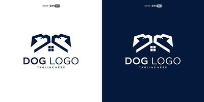 maison chien logo conception inspiration vecteur