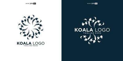 inspiration de conception de logo koala vecteur