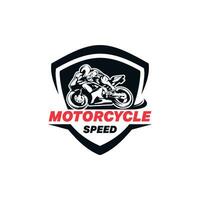 moto coureur cavalier courses logo conception vecteur