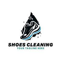 des chaussures nettoyage logo conception modèle vecteur