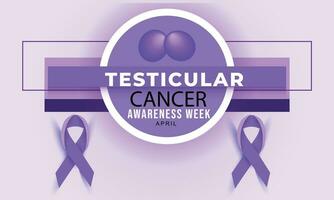 testiculaire cancer conscience semaine. arrière-plan, bannière, carte, affiche, modèle. vecteur illustration.