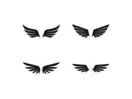 ensemble de ailes logo vecteur illustration. oiseau ailes silhouette vecteur icône
