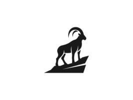 chèvre logo vecteur illustration. ibex, RAM, chèvre Montagne silhouette vecteur icône