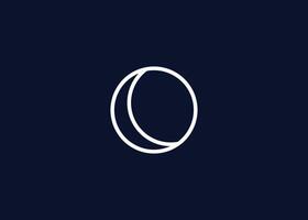 minimaliste lune logo conception vecteur modèle