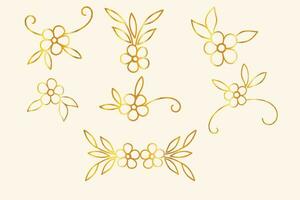 vecteur beauté printemps d'or floral couronne fleur cercle Cadre prime
