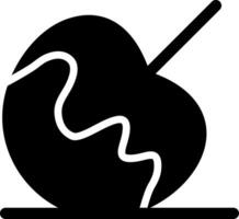 conception d'icône créative pomme caramel vecteur