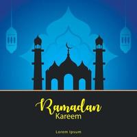 vecteur gratuit de conception de voeux de festival musulman ramadan kareem