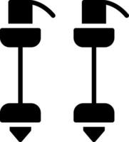 conception d'icônes créatives de bâtons de ski vecteur