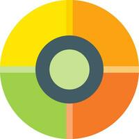 conception d'icône créative de cercle de couleur vecteur