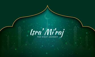 al-isra' wal mi'raj. nuit périple de le prophète mahomet. islamique Contexte conception. vecteur illustration