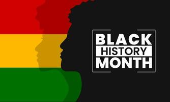 noir histoire mois. célébrer Afro-américain histoire. noir histoire mois conception modèle. vecteur illustration