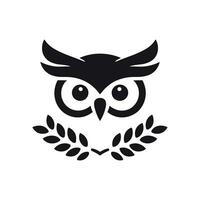 mystique hibou symbole silhouette visage dans mascotte vecteur illustration