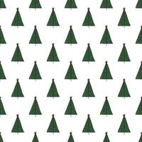 sans couture modèle avec géométrique minimal scandinave Noël arbre griffonnage pour décoratif imprimer, emballage papier, salutation cartes et en tissu vecteur