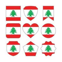 moderne abstrait formes de Liban drapeau vecteur conception modèle