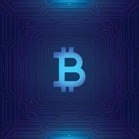 crypto-monnaie bitcoin La technologie concept Contexte vecteur