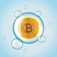 bitcoin marché bulle concept Contexte vecteur